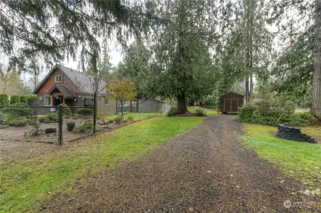 Entrance to the second lot to the right of the home