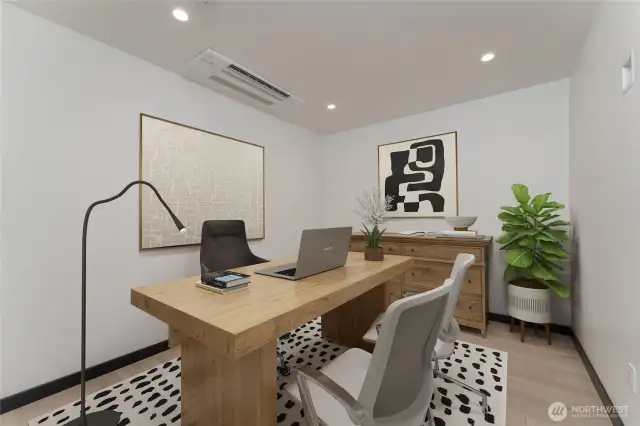Virtually staged main floor - Den