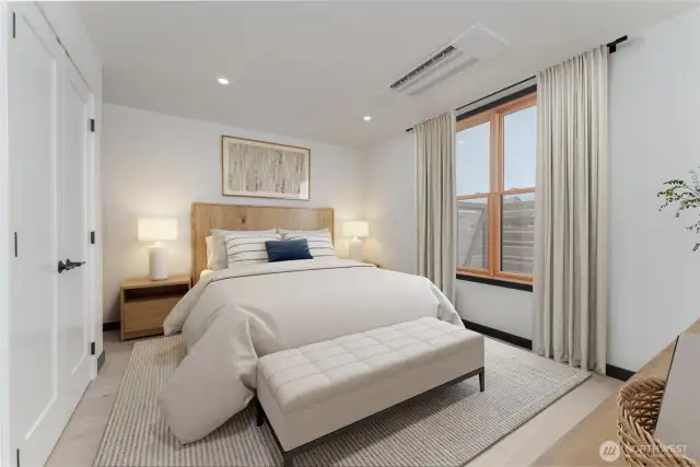 Virtually staged - Main floor primary bedroom