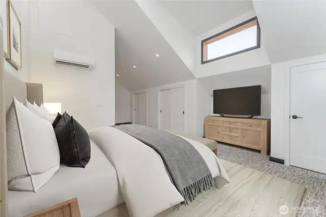 Virtually staged - upstairs second primary bedroom