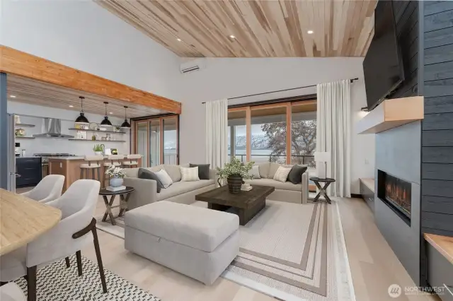 Virtually staged - living room