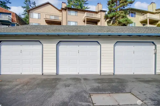 individual garage with remotes...