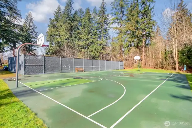 with full court basketball...