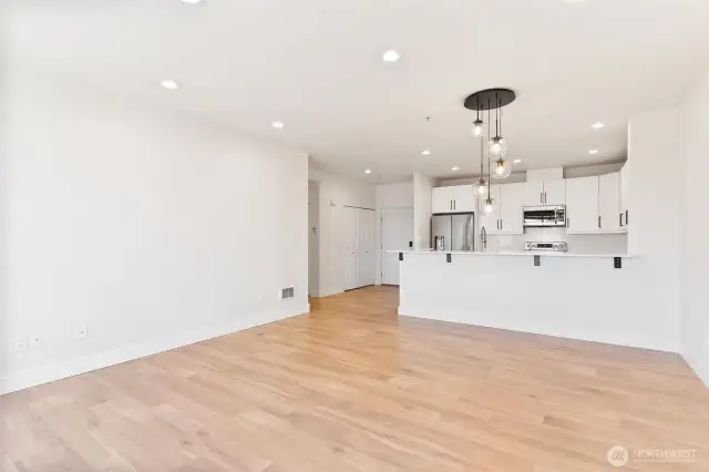 New engineered hardwood floors throughout