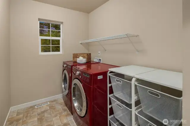 Generous utility room