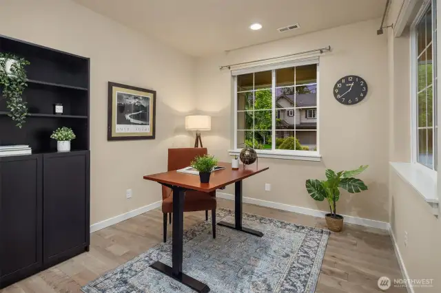 Dedicated home office off the entry