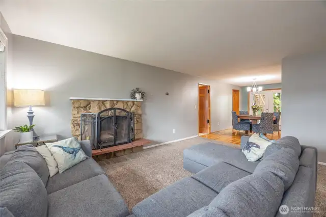 Enjoy the wood burning fireplace in the winter