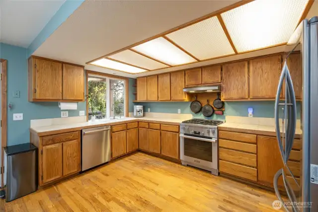 Newer high end stainless appliances.