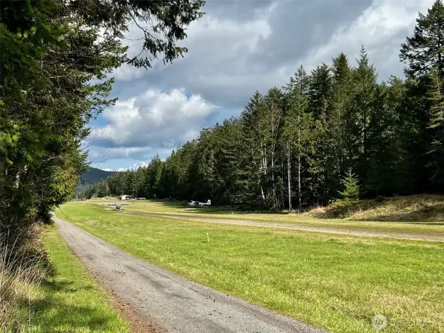 Pilots love the private airstrip.