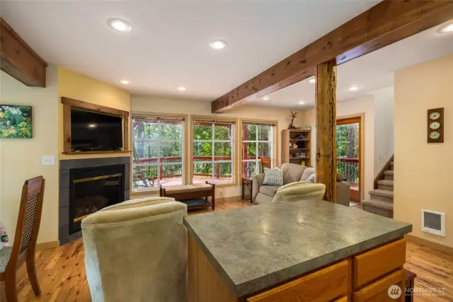Open concept kitchen and living room