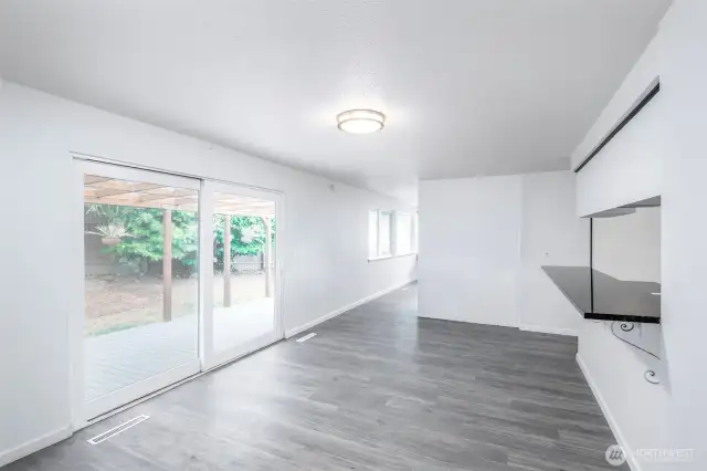 Love new slider. Leads to covered patio.