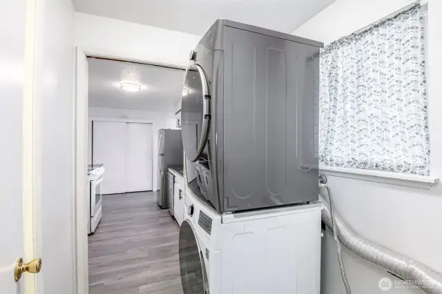 Washer and dryer stay.