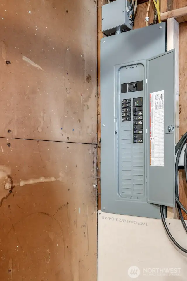 Brand new electrical panel.
