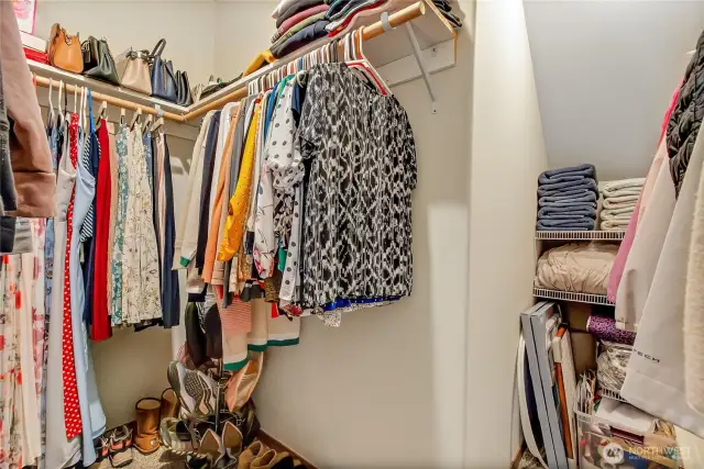 one of the walk in closets