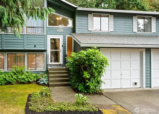 Freshly painted exterior is so welcoming.
