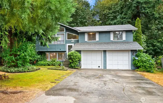 2 car garage with ample extra parking