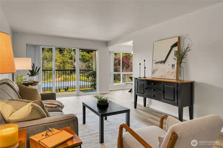 Generous in scale, this recently updated 1 bedroom is sure to please!