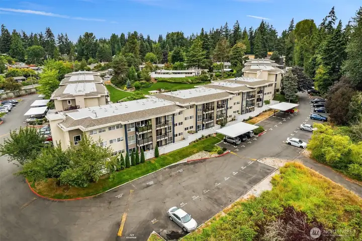 Several Airel views of the highly coveted 6 building community of Hidden Creek