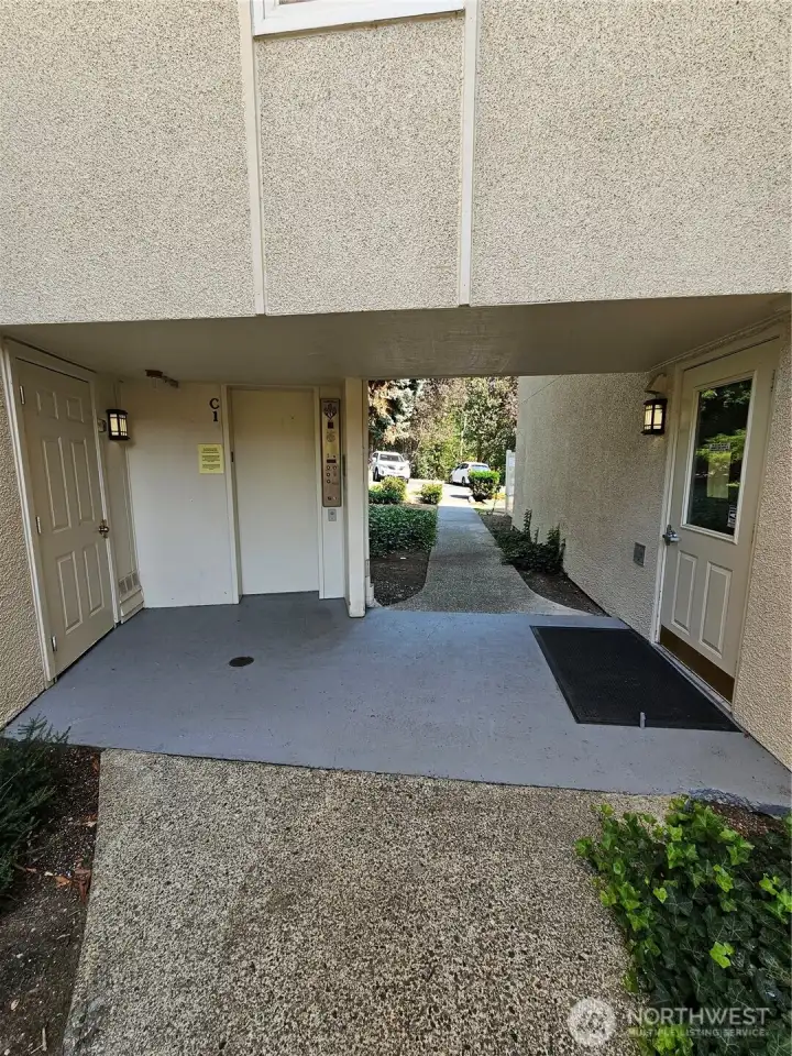 Easy access to parking from back door
