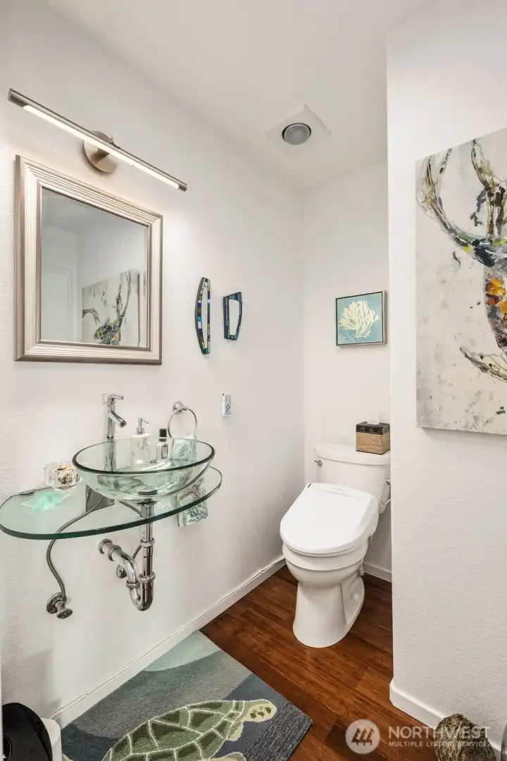 Main floor half bathroom.
