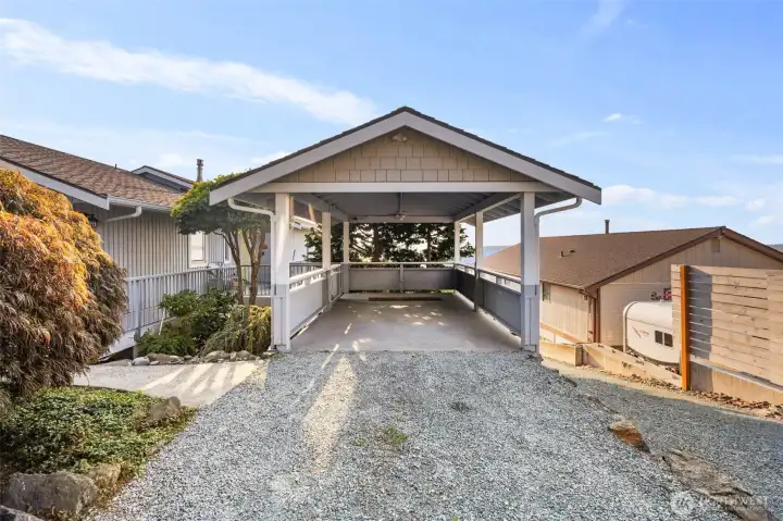 Boat house or car port...either way it is great additional vehicle storage.