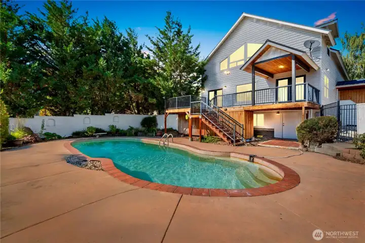 With a 45' unground pool