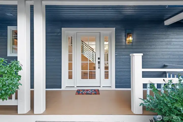 Beautiful covered porch entrance