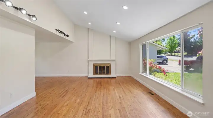 Vaulted ceilings create an open, airy feel.