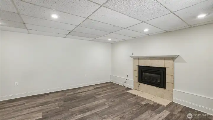 Gas fireplace adds warmth and ambiance.
