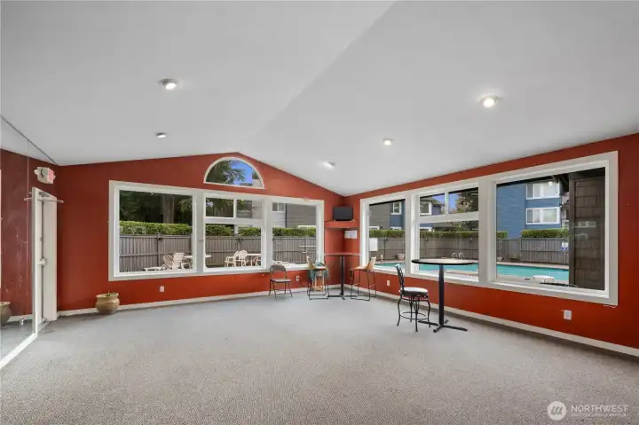 large exercise room with mirrors