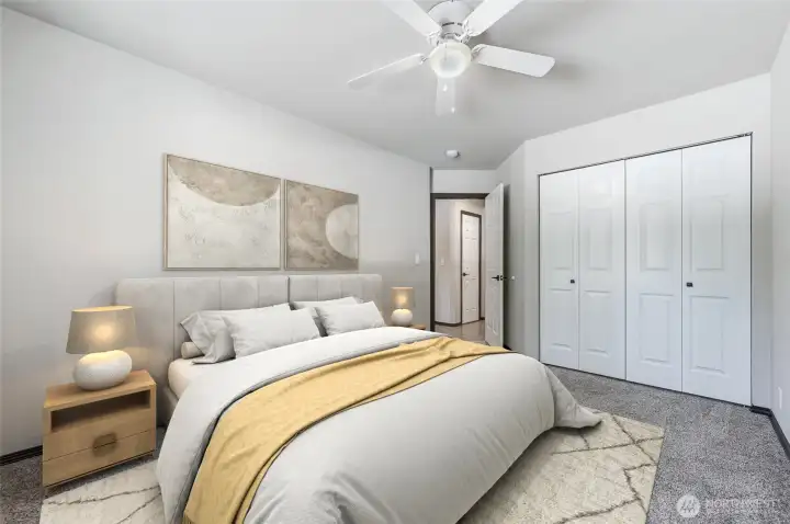 Virtually staged: bedroom 2