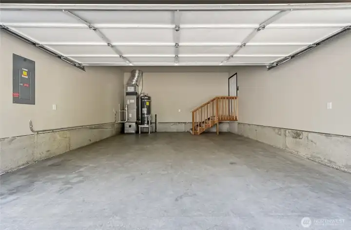 Attached 2-car garage