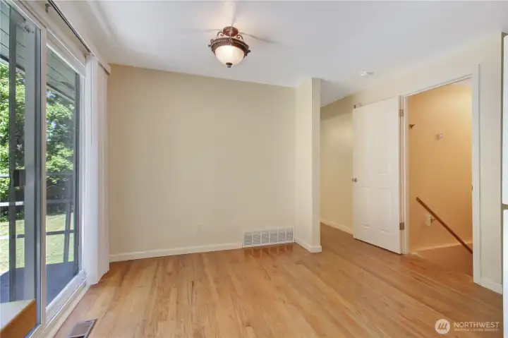 Dining area with ample space for a kitchen table Dining area with ample space for a kitchen table
