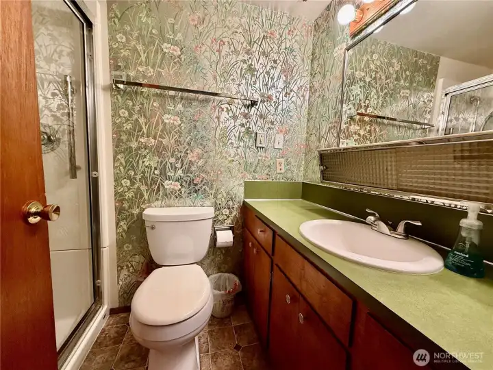 Bathroom with walk in shower