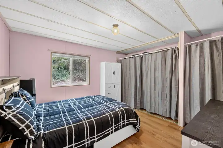 Spacious bedroom with lots of closet space and storage