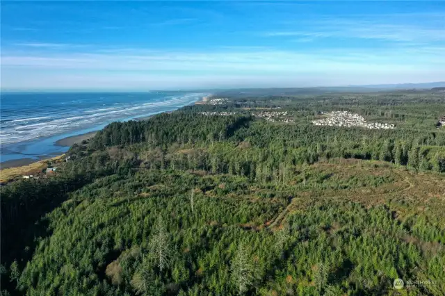 Aerial view of Roosevelt Ridge Estates looking North (the large development in the distance is Seabrook).
