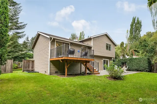 A view of the home from the back yard.