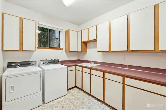 Laundry room with extra storage