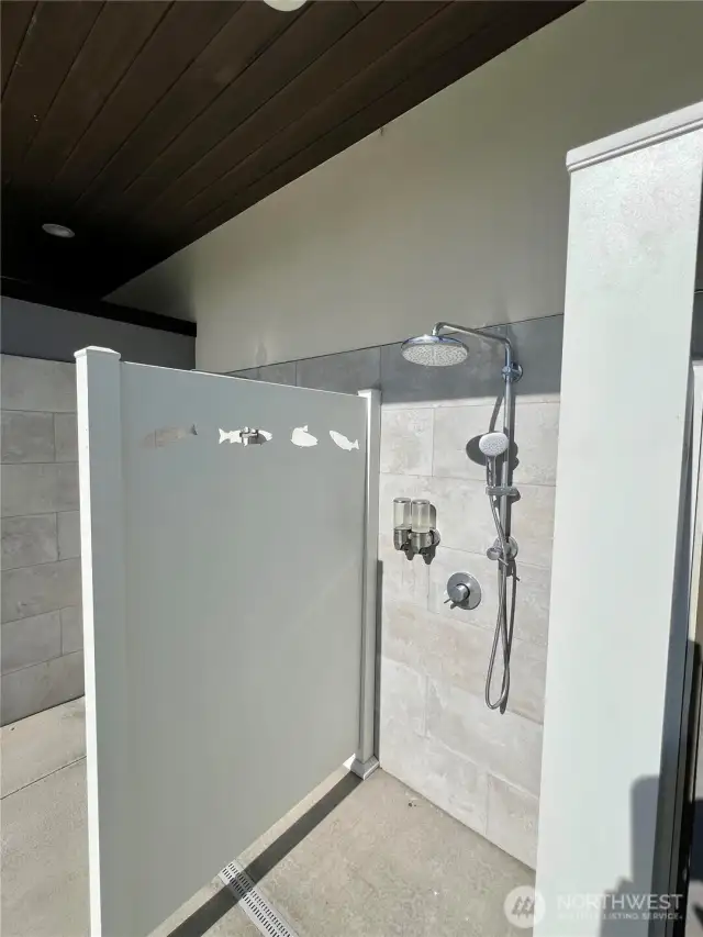 Outside showers