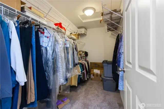 Primary walk-in closet.