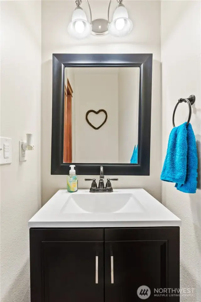 Downstairs powder room