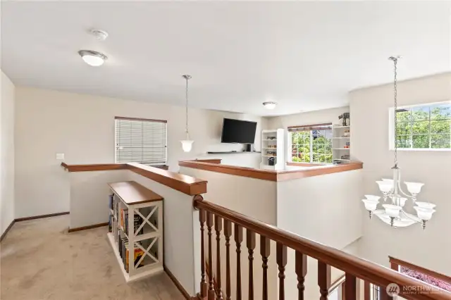 Extra wide hallway upstairs