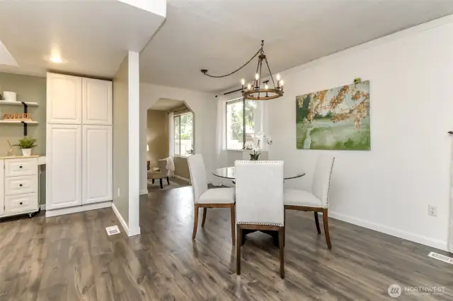 Dining room off the kitchen and living room.
