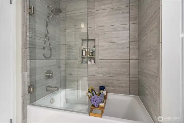 This Custom Shower and Tub significantly enhances the aesthetic appeal of your Home’s Bathroom; a Spa-like retreat within your own residence! And it’s even deep enough for the tall people in the family! Relax and Enjoy!