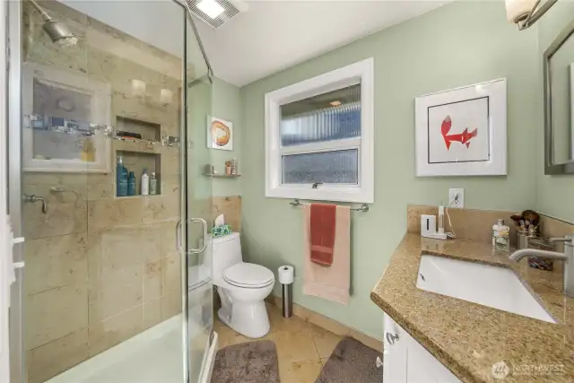 Another Fully-Updated Bathroom! Perfectly Neutral Granite and Tile! It’s a gorgeous, functional space, and everything is Move-In Ready!!!