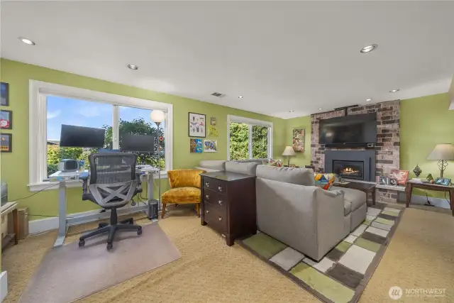 The Lower-Level Family Room has so much to offer and is Incredibly Versatile.