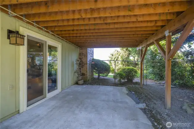The Lower-Level Patio is ready for your vision. Hang a Hammock, set up Shade Garden, or just open the door for some fresh air flow and natural ventilation.......more endless possibilities.