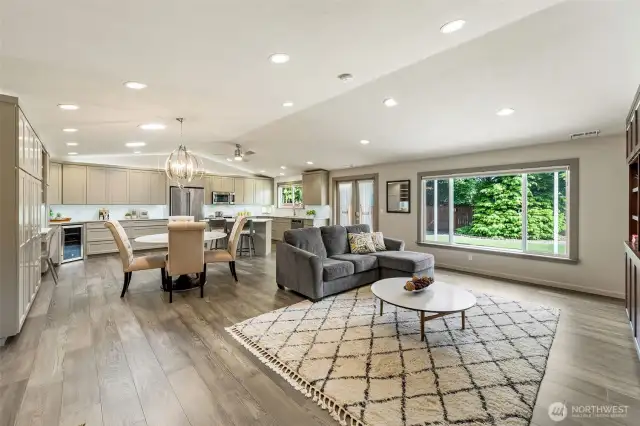 At the heart of the home, this open-concept great room offers an inviting space that flows gracefully into the meticulously appointed, fully upgraded kitchen – perfect for every occasion.