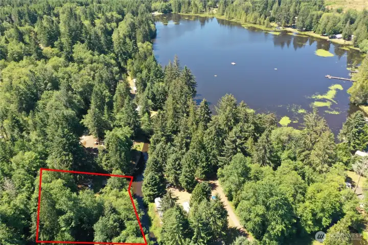 Property located on the canal with access to the lake