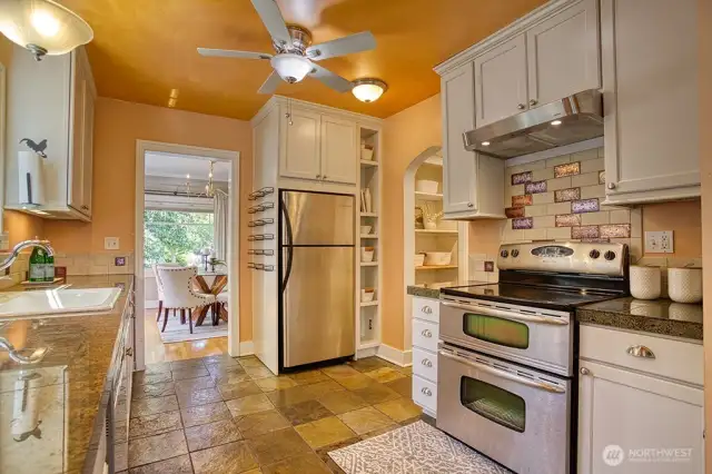 Ample cabinetry.